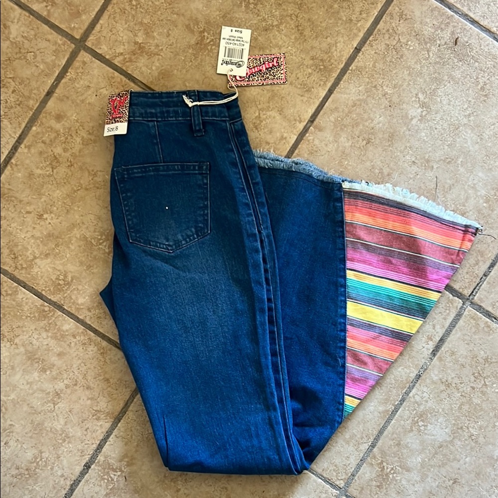 Cowgirl Hardware Girls Serape Bell Bottoms